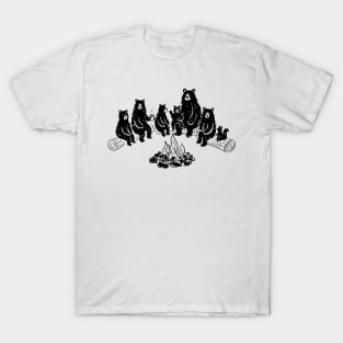 A family of bears by the fire T-Shirt